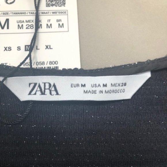 ZARA Black Sequence Pleated Fantasy top - NWT - Picture 5 of 9